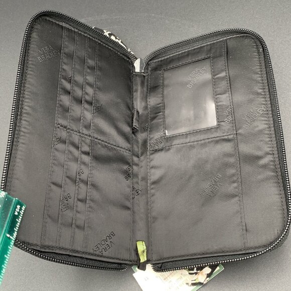 Vera Bradley Wallet Retired Rare Jasmine Black Floral Zip Around New 2003 - Picture 5 of 5